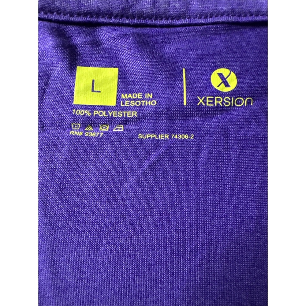 Xersion Womens Pullover T-Shirt V-Neck Purple Size Slim Fit Extra Large Workout - Picture 2 of 7